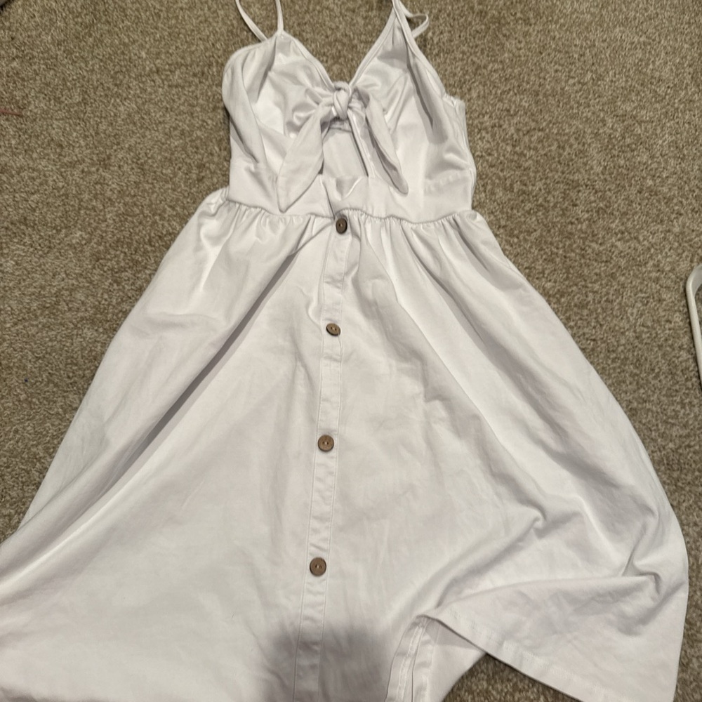 SHEIN White Button-Down Dress